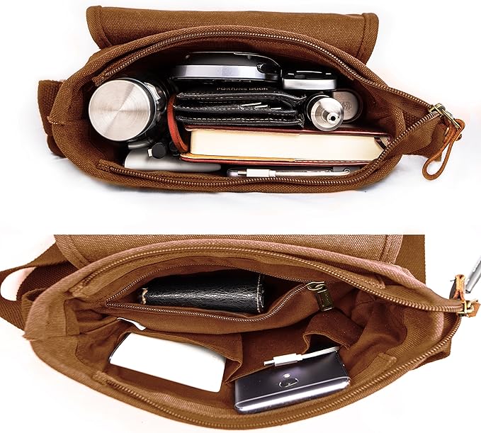 Canvas Messenger Bag Small Crossbody Bag Casual Travel Working Tools Bag Shoulder Bag Hold Phone Handset Anti Theft | Small, Casual, Travel, Working Tools Bag, Hold Phone, Handset