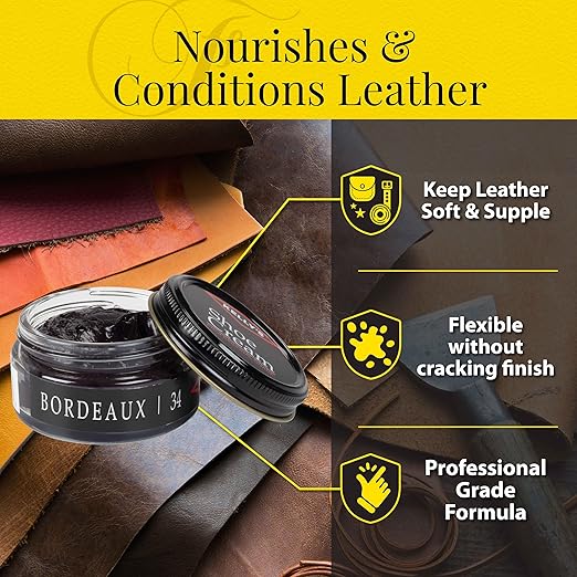 Kelly's Bordeaux Shoe Polish 1.5 oz - Professional Leather Shoe Cream
