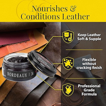 Kelly's Bordeaux Shoe Polish 1.5 oz - Professional Leather Shoe Cream