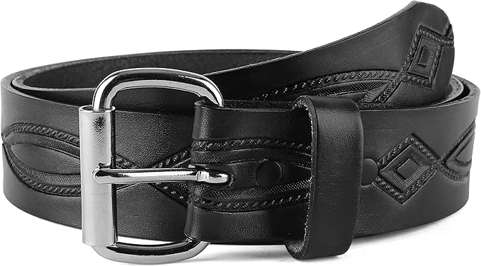 F&L CLASSIC Men's full Grain Vintage Distressed leather Belt,easy to change Roller buckle,1.5" Wide,USA,