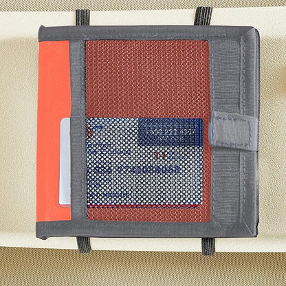 High Road Car Registration and Insurance Card Holder for Sun Visor, Glove Box or Console with 2 Clear Hidden Car Document Pockets and Front Card Pocket