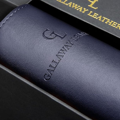 Gallaway Leather Desk Mat - Office Writing Desk Pad, Medium 24" x 14" Navy Blue, Gift Ready Elegant Computer Desk Cover Protector