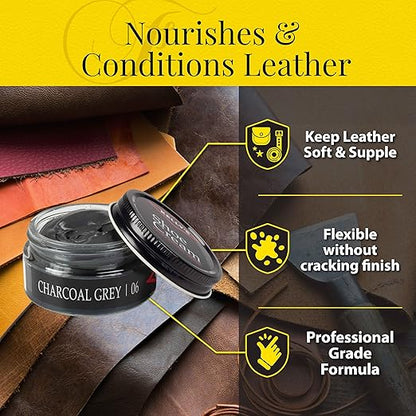 Kelly's Charcoal Grey Shoe Polish 1.5 oz - Professional Leather Shoe Cream
