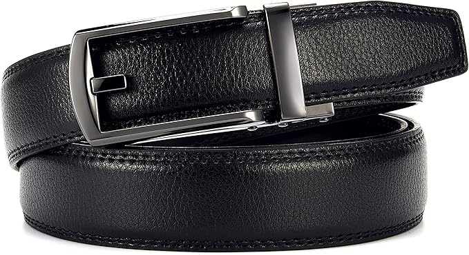 CHAOREN Mens Dress Belt - Ratchet Belt Leather 1 1/4" Comfort Click - Perfect Companion to Mens Dress Shoes