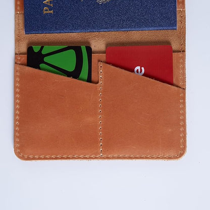 INCARNE US Leather Passport Holder for Travel - Passport Case - Passport Wallet for Men - Passport Cover for Women Sleeve Protector - Travel Essentials Vacation Luggage Travel Gifts - Vintage Cognac