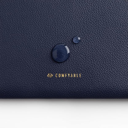 Comfyable Slim Laptop Sleeve Compatible with 13 Inch MacBook Air 13 in M5 M4 M3 M2, 13" MacBook Pro/Neo, PU Leather Bag Water-Resistant Cover Case, Blue