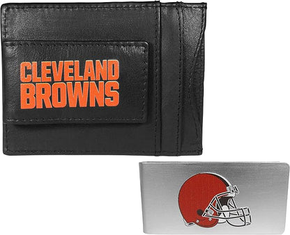 Siskiyou Sports NFL unisex Leather Cash & Cardholder & Money Clip