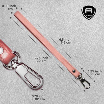 Alban Leather Wrist Strap for Wallet, Clutch, Keys, Wristlet Purse, Keychain for Women and Men