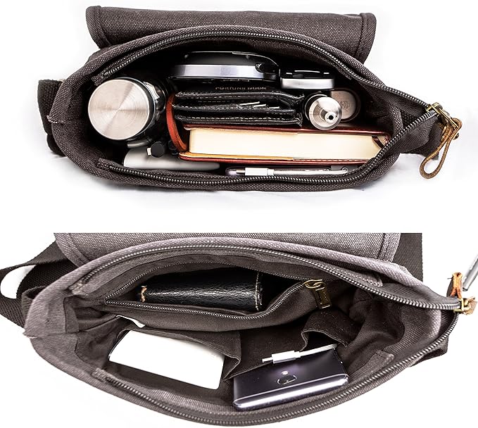 Canvas Messenger Bag Small Crossbody Bag Casual Travel Working Tools Bag Shoulder Bag Hold Phone Handset Anti Theft | Small, Casual, Travel, Working Tools Bag, Hold Phone, Handset