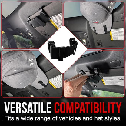 USA Made Cap Keeper – Compact & Lightweight Hat Organizer – Reliable Cap Hanger with Clip Holder for Secure, Organized Visor Storage – Ideal Car Accessory