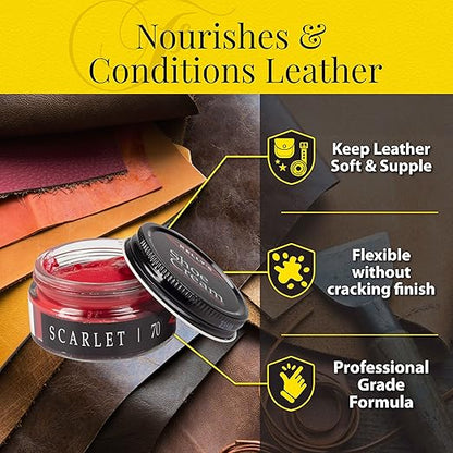 Kelly's Scarlet Shoe Polish 1.5 oz - Professional Leather Shoe Cream