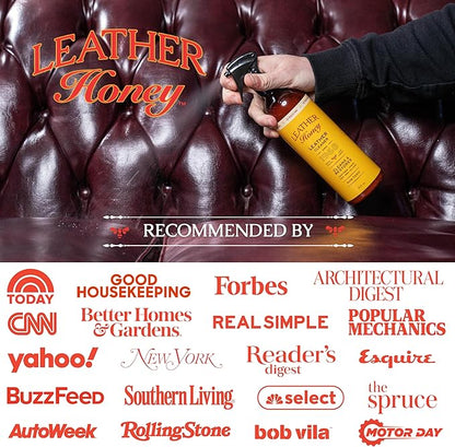 Leather Honey Leather Cleaner Spray: UV Protectant, Non-Toxic & Made in the USA Since 1968. Cleans & Protects Leather, Faux & Vinyl - Couches, Car Seats, Purses, Shoes, Bags & Tack. Safe for Any Color