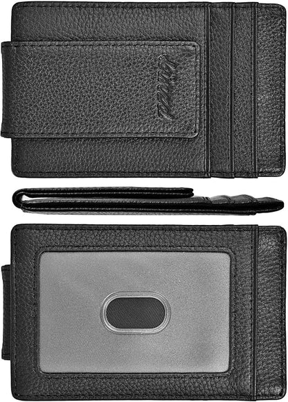 kinzd Money Clip, Front Pocket Wallet, Leather RFID Blocking Strong Magnet thin Wallet | RFID Blocking, Strong Magnet, thin
