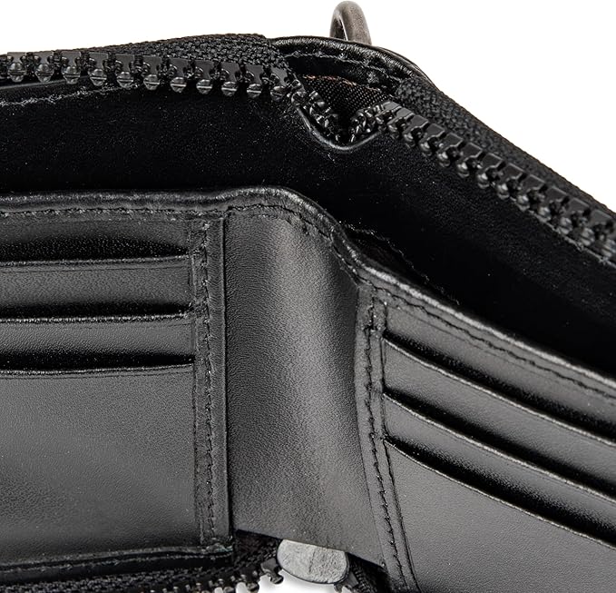 Dickies Men's RFID Everyday Leather Bifold Chain Wallet Black