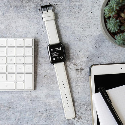BARTON WATCH BANDS - Top Grain Leather Watch Bands Compatible with Apple Watch Models - 1, 2, 3, 4, 5, 6, 7, 8, 9, 10, SE, Ultra & Ultra 2