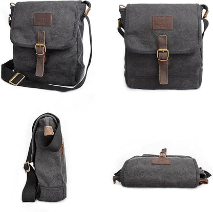 Canvas Messenger Bag Small Crossbody Bag Casual Travel Working Tools Bag Shoulder Bag Hold Phone Handset Anti Theft | Small, Casual, Travel, Working Tools Bag, Hold Phone, Handset