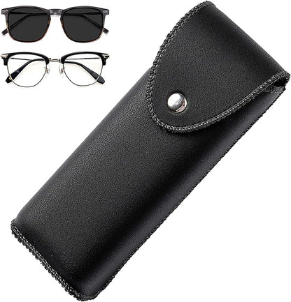 PU Leather Eyeglasses Case on Belt, Hard Eyeglass Case, Glasses Holder Belt Loop, Small Case For Eyeglass, Glasses Cases, Small Sunglasses Case, Reading Glasses Case Classy Style Black