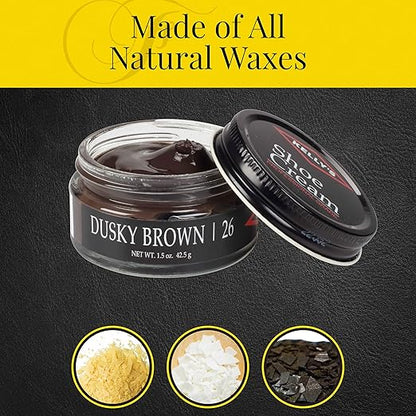 Kelly's Dusky Brown Shoe Polish 1.5 oz - Professional Leather Shoe Cream