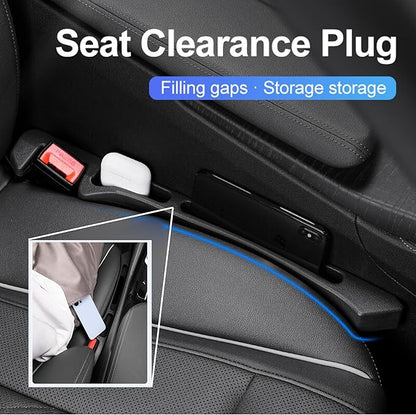 Brown Car Seat Gap Filler Organizer 2Pack, Inserts Blocks Gap Between Seats Console Organizer, Universal Multifunctional Seat Gap Organizer with Phone Holder & Charge Hole,Car Interior Accessories