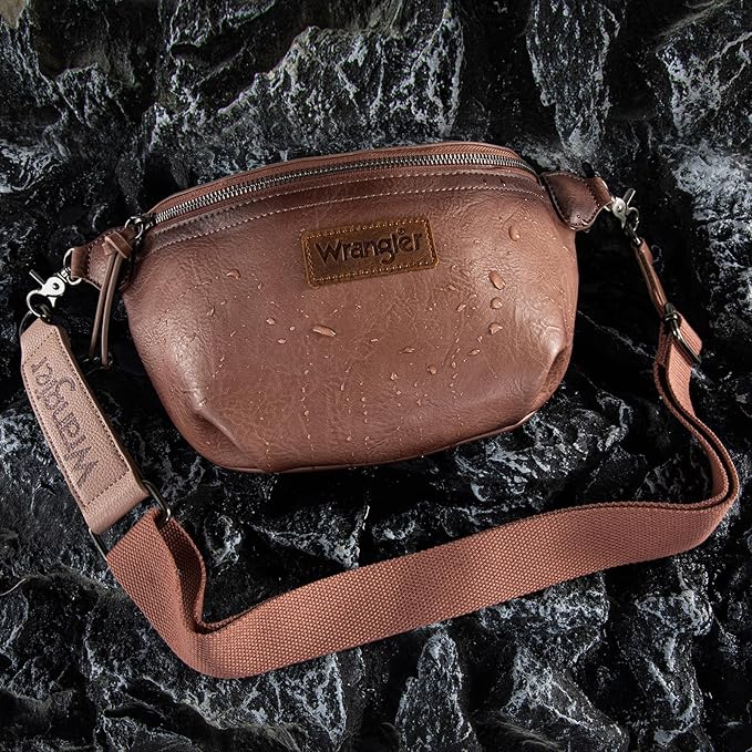 Wrangler Large Fanny Packs for Women Waist Bag Travel Belt Bags Crossbody Sling Purse