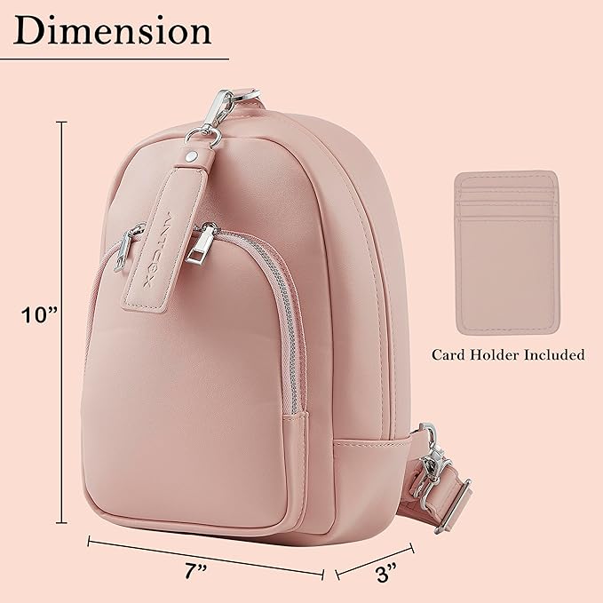 CCW Sling bag for Women & Men-Magnetic closure Cusual EDC bag with fast access-Concealed carry crossbody bag for Women & Men-Include universal fast draw Holster (Pink)