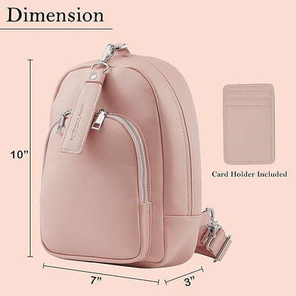 CCW Sling bag for Women & Men-Magnetic closure Cusual EDC bag with fast access-Concealed carry crossbody bag for Women & Men-Include universal fast draw Holster (Pink)