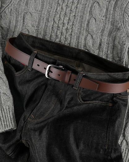 CHAOREN Mens Belts Leather - 35mm Genuine Leather Belt for Jeans - Men Gift for Casual Dress
