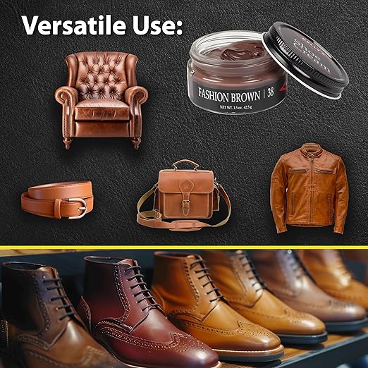 Kelly's Fashion Brown Shoe Polish 1.5 oz - Professional Leather Shoe Cream