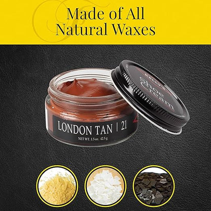 Kelly's London Tan Shoe Polish 1.5 oz - Professional Leather Shoe Cream