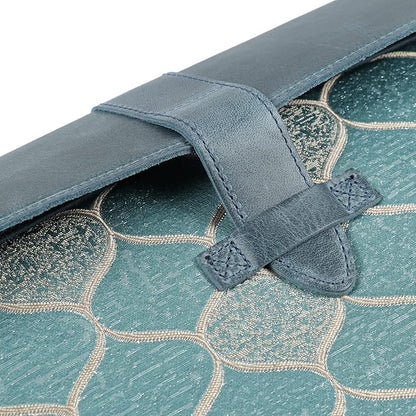 LONDO Leder Hülle Kompatibel mit MacBook Pro 14 & Air 13-13.3 Zoll (M5, M4, M3, M2, M1, Pro, Max) & iPad Pro 12.9, Premium Vollleder Laptop Tasche, Blue Modelle 2020 bis 2026