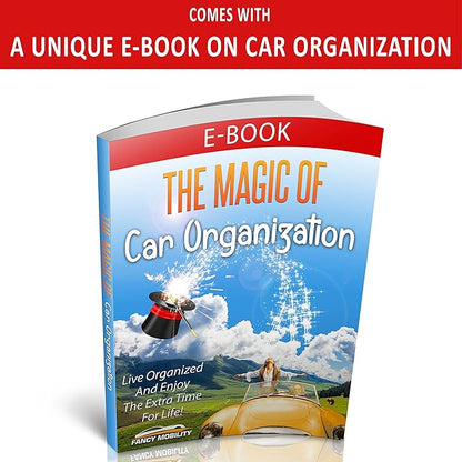 Car Sun Visor Organizer - Auto Accessories Document Holder - Car, Truck, SUV Registration & Insurance Storage Pouch - Road Trip Essential Gift for Any Driver - Comes With a Unique eBook