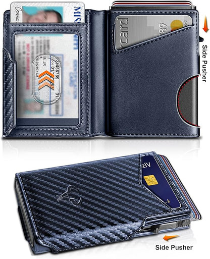 BULLIANT Men Wallet Gift Boxed,Slim Front Pocket Wallet Money Clip Card Holder 3.8"x2.7",Pop-up Access
