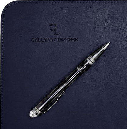 Gallaway Leather Desk Mat - Office Writing Desk Pad, Medium 24" x 14" Navy Blue, Gift Ready Elegant Computer Desk Cover Protector