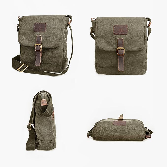 Canvas Messenger Bag Small Crossbody Bag Casual Travel Working Tools Bag Shoulder Bag Hold Phone Handset Anti Theft | Small, Casual, Travel, Working Tools Bag, Hold Phone, Handset