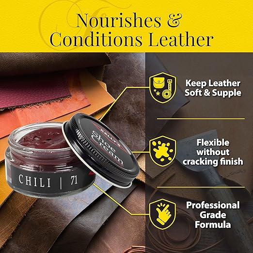 Kelly's Chili Shoe Polish 1.5 oz - Professional Leather Shoe Cream