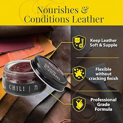 Kelly's Chili Shoe Polish 1.5 oz - Professional Leather Shoe Cream