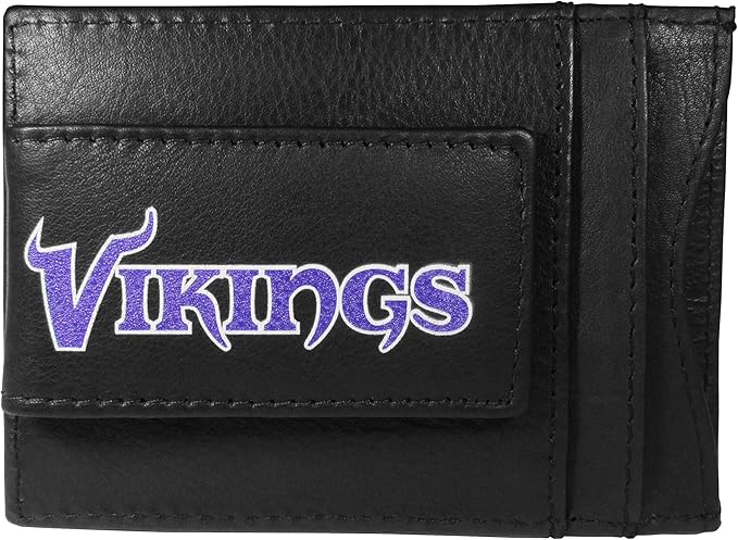 Siskiyou Sports NFL unisex Leather Cash & Cardholder & Money Clip