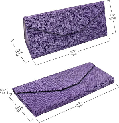 Real Sic Glasses Case for Men and Women - Magnetic Folding Hard Shell Sunglass Holder - Inspired by Solid Color