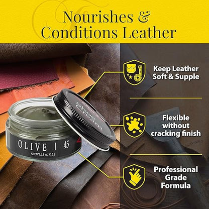 Kelly's Olive Shoe Polish 1.5 oz - Professional Leather Shoe Cream