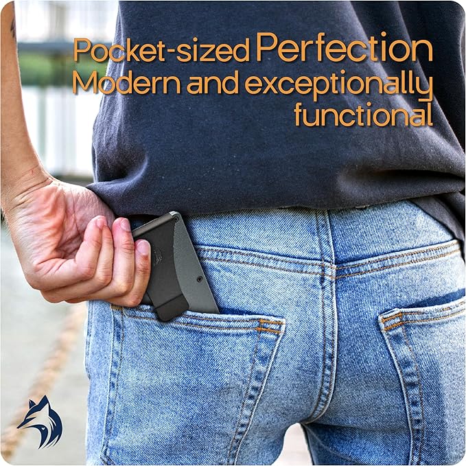 TRAVELINGO Slim RFID Blocking Wallet For Men - Light Weight, Durable & Compact- Minimalist Wallet With Money Clip (Iron)
