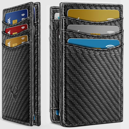 BULLIANT Slim Wallet For Men 12Cards,Magnetic Flip Build-in Money Clip Airtag Compatible-RFID Blocking