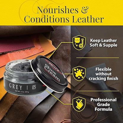 Kelly's Grey Shoe Polish 1.5 oz - Professional Leather Shoe Cream