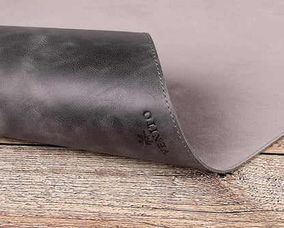 Venito Premium Leather Desk Mat (36 X 19 inch) - Large Computer Desk Mat for Home Office Accessories (Faded Gray)*