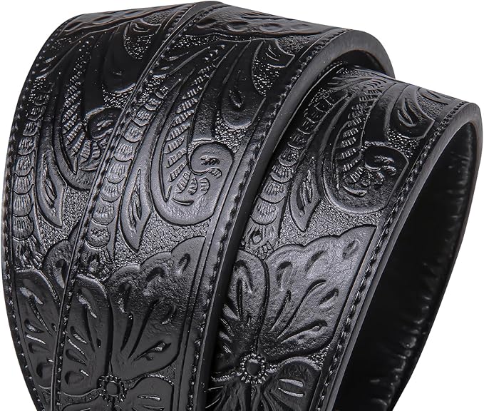 Dubulle Men's Ratchet Belt Gold/Black/Red/Green/Blue/White Automatic Buckle Business Casual Belt Gift - Adjustable Fit