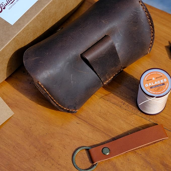 Leather Eyeglasses Case,Flexible Sunglasses Pouch Slim Case for Women Men Horizontal Eyeglass Case