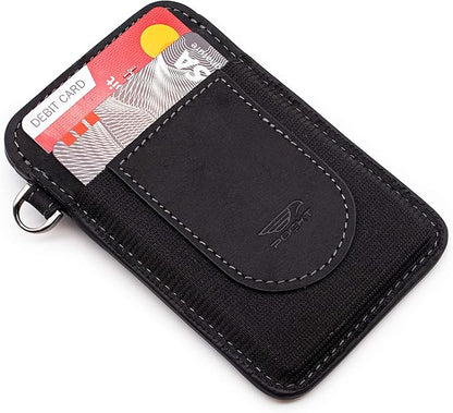 POCKT Card Holder Wallet For Men and Women - Slim Minimalist Front Pocket Wallet Elastic Credit Card Holder Genuine Leather RFID Blocking Card Case Wallets