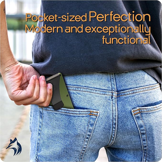 TRAVELINGO Slim RFID Blocking Wallet For Men - Light Weight, Durable & Compact- Minimalist Wallet With Money Clip (Green)