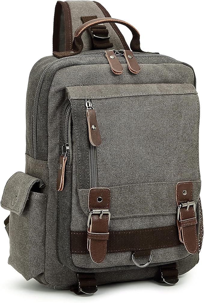 Sechunk Canvas Messenger Bag Sling Bag Crossbody Bag Shoulder Bag Retro Cross Body Handbags