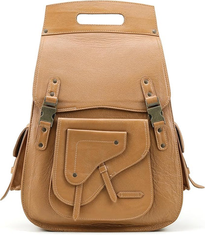 Handmade World Full Grain Leather Backpack for Men – Business Computer Backpack Fits Upto 17” Laptop, Office Work Travel Bag