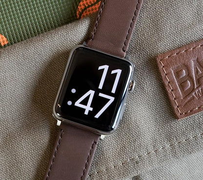 BARTON WATCH BANDS - Top Grain Leather Watch Bands Compatible with Apple Watch Models - 1, 2, 3, 4, 5, 6, 7, 8, 9, 10, SE, Ultra & Ultra 2